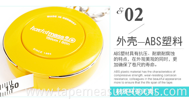 Mini portable tailoring small tape measure measuring waist circumference soft ruler cute home fitness tape measure